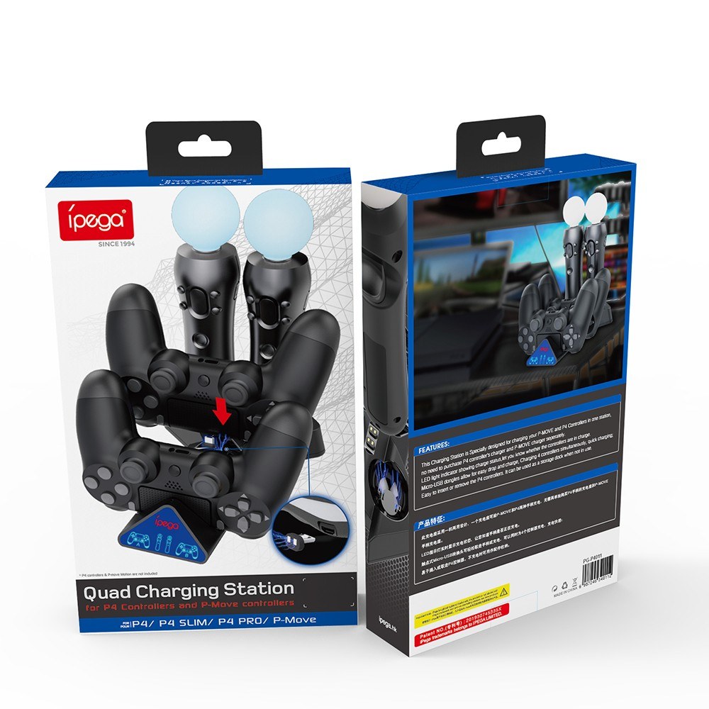 iPEGA Stanica za punjenje 4U1 za PS4 i P-Move kontroler / PG-4011