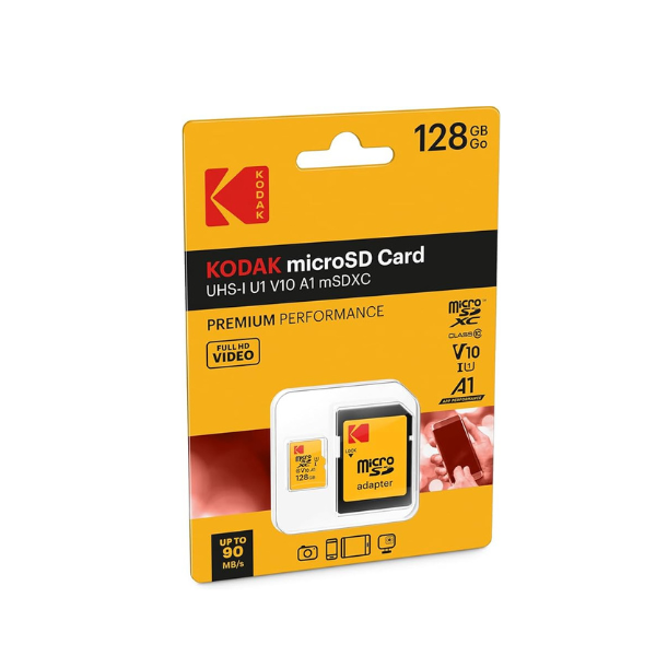 Kodak mSD 128 GB UHS-I U1 V10 mSDXC / adapter