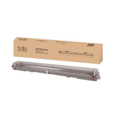 LED IP65 batten FSB193 tube-replaceable, 0.6mx2 G13, PC, non-dim,655*99*60mm, Brilla