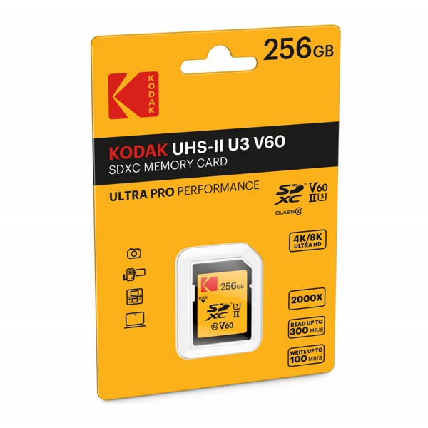 Kodak - MicroSD Card 256 GB - UHS-II U3 V60
