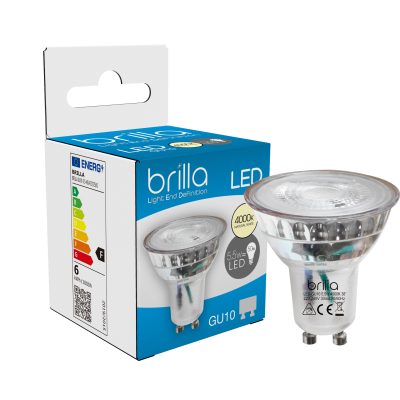 Glass LED BRILLA GU10 5.5W 38° 230V 500lm,4000K