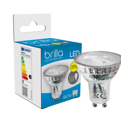 Glass LED GU10 4.5W 38° 230V 450lm,3000K