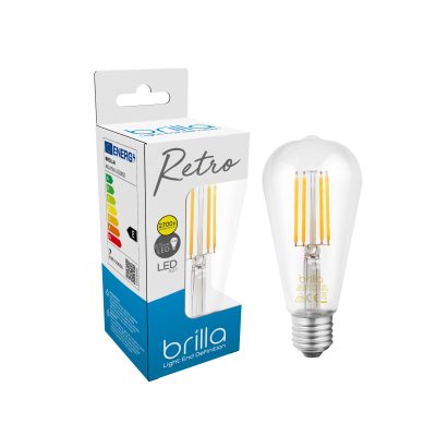 LED Filament ST56 BRILLA, 6.5W 220V-240V 806lm 2700K E27,