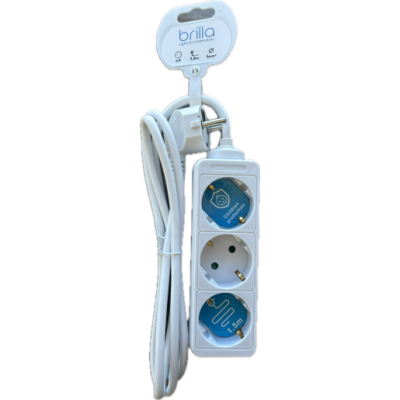 Brilla produžni kabel s 3 utičnice, Max.2500W 10A/250V~ Dužina kabela 1,5m